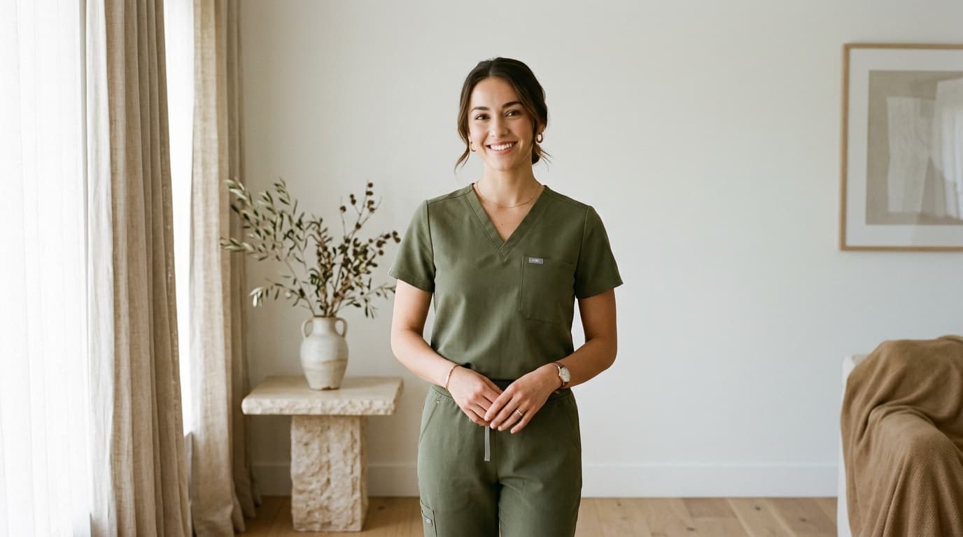 Profesionist medical poartă uniformă medicală Arryna